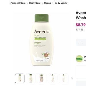 body wash	aveeno active naturals	daily moisturizing yogurt 354 ml